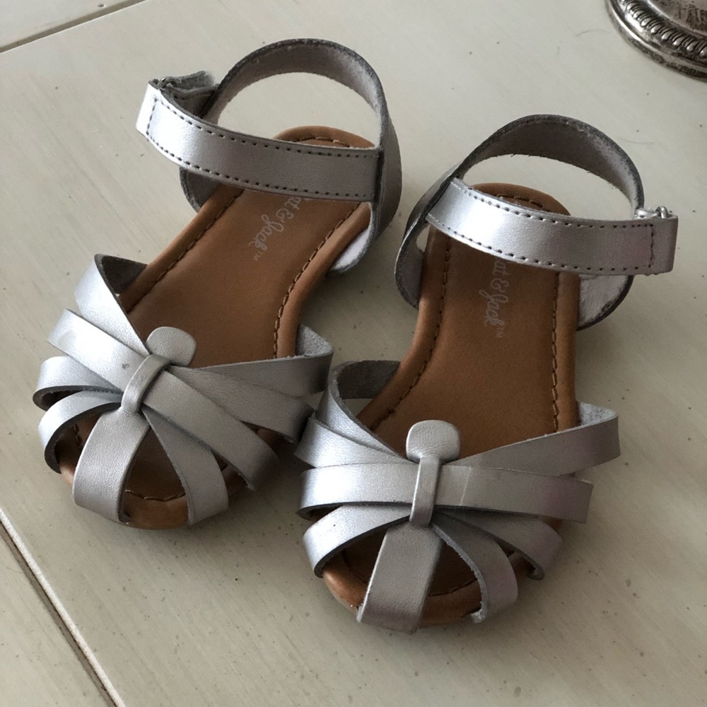 Cat & Jack Silver Toddler Girl Sandal